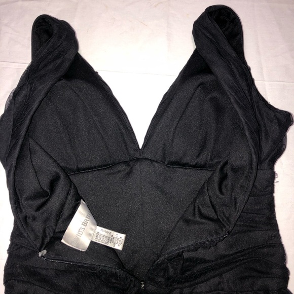 DAVID’S BRIDAL Size 14 Women Maxi ,Black Evening Fancy Elegant Dress. 14” X 46” - Picture 6 of 11